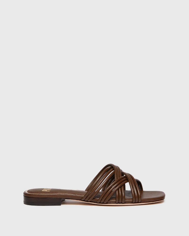 Dina Sandal - Chocolate Leather